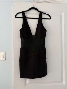 Sasha Therese black mini dress